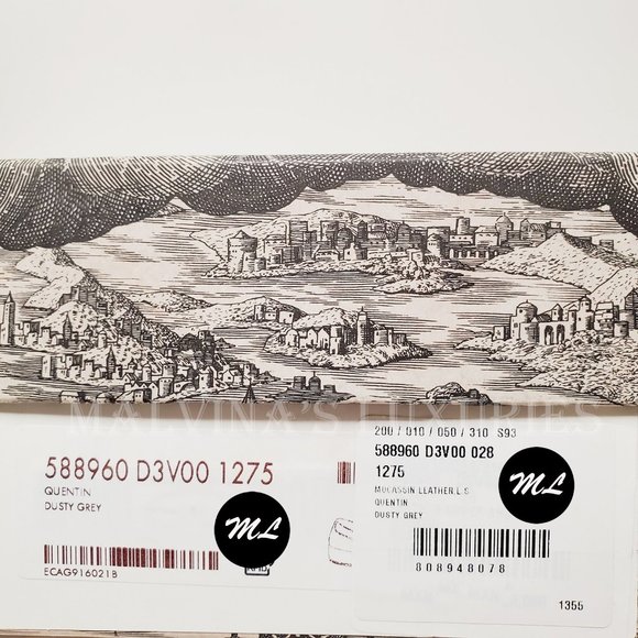 GUCCI SHOES EBAL GRAY LEATHER HORSEBIT CHAIN LOAFERS ICE LOLLY sz 37 7 US - Picture 15 of 15